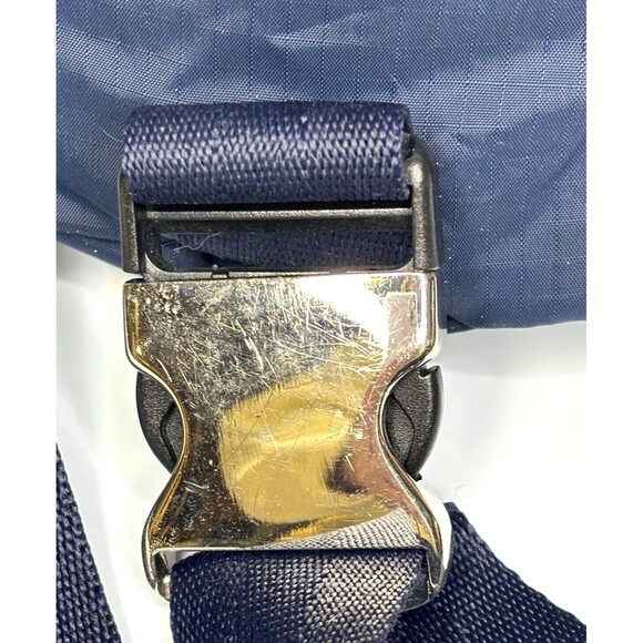 LeSportSac Sling Bucket Crossbody Bag Drawstring Top Reversible Hearts Navy EUC - Picture 14 of 16